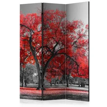 Parawan dwustronny Pejzaże 135x172 cm 3-częściowy brązowy