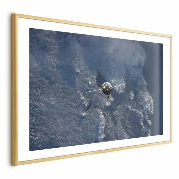 Plakat Błękitna planeta 60x40 cm z ramą złotą z marginesem