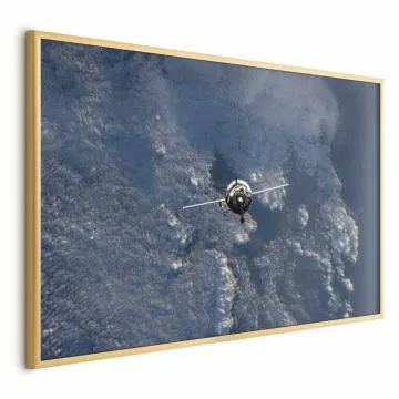Plakat Błękitna planeta 60x40 cm z ramą złotą bez marginesu