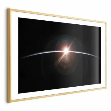 Plakat Horyzont 60x40 cm z ramą złotą z marginesem