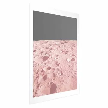 Plakat Różowy księżyc 40x60 cm bez ramy z marginesem