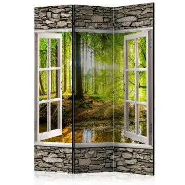 Parawan jednostronny Pejzaże 135x172 cm 3-częściowy żółty