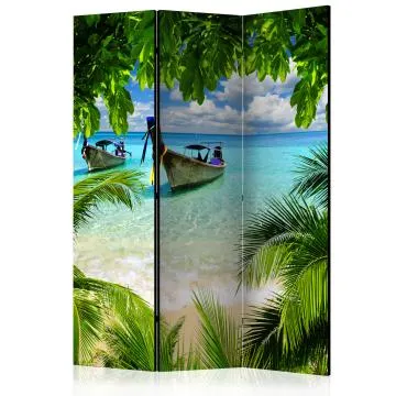 Parawan jednostronny Pejzaże 135x172 cm 3-częściowy zielony