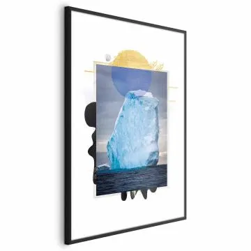 Plakat Góra lodowa 60x90 cm z ramą czarną bez marginesu