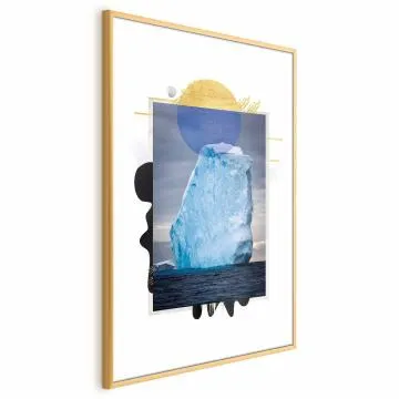 Plakat Góra lodowa 60x90 cm z ramą złotą bez marginesu