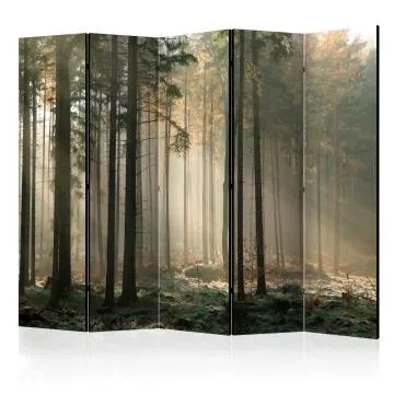 Parawan akustyczny Pejzaże 225x172 cm 5-częściowy zielony