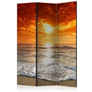 Parawan dwustronny Pejzaże 135x172 cm 3-częściowy beżowy