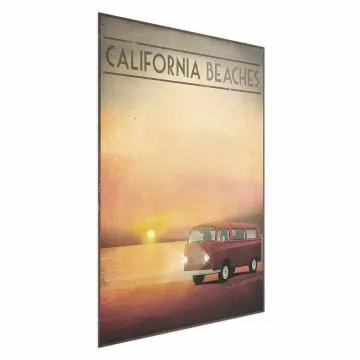 Plakat California Beaches 29,7x42 cm bez ramy bez marginesu