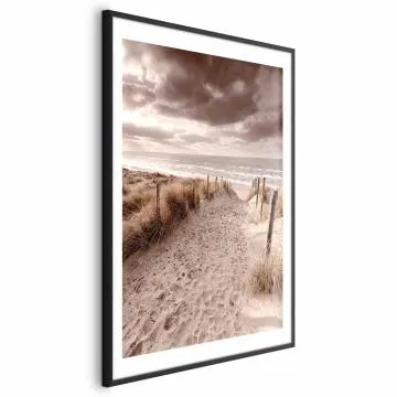 Plakat Odległa wydma 60x90 cm z ramą czarną z marginesem