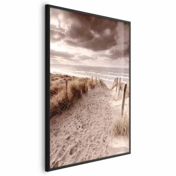 Plakat Odległa wydma 21x30 cm z ramą czarną bez marginesu