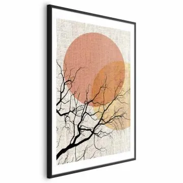 Plakat Podwójny księżyc 21x30 cm z ramą czarną z marginesem