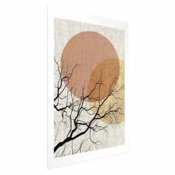 Plakat Podwójny księżyc 21x30 cm bez ramy z marginesem