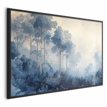 Plakat Lasek we mgle 42x29,7 cm z ramą czarną bez marginesu