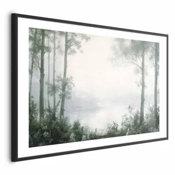 Plakat Lasek i staw 30x21 cm z ramą czarną z marginesem