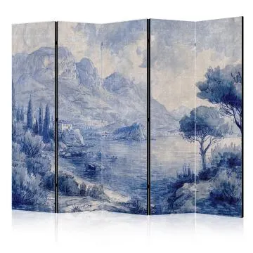 Parawan akustyczny Pejzaże 225x172 cm 5-częściowy szary