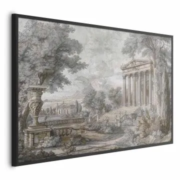 Plakat Świątynia na wzgórzu 60x40 cm z ramą czarną bez marginesu