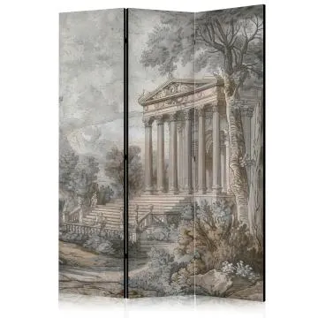Parawan dwustronny Pejzaże 135x172 cm 3-częściowy szary