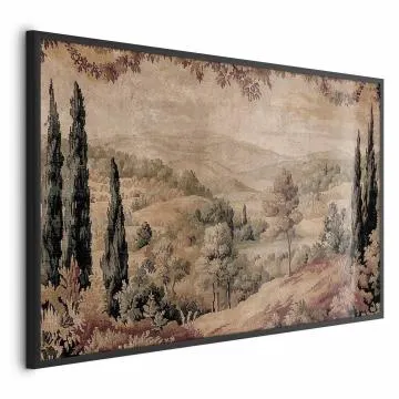 Plakat Śródziemnomorski krajobraz 40x60 cm z ramą czarną bez marginesu