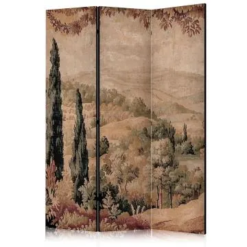 Parawan jednostronny Pejzaże 135x172 cm 3-częściowy czarny