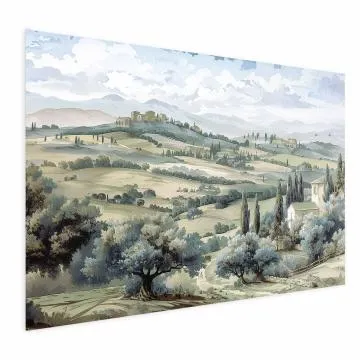 Plakat Pejzaż z polami 60x40 cm bez ramy z marginesem