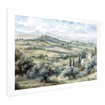 Plakat Pejzaż z polami 60x40 cm bez ramy bez marginesu
