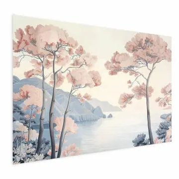 Plakat Ocean i drzewa 42x29,7 cm bez ramy z marginesem