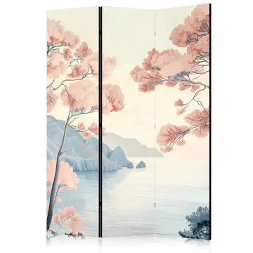 Parawan jednostronny Pejzaże 135x172 cm 3-częściowy beżowy
