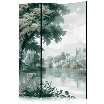 Parawan dwustronny Pejzaże 135x172 cm 3-częściowy szary