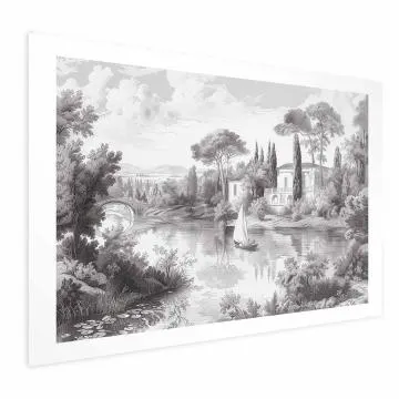 Plakat Pejzaż vintage 30x21 cm bez ramy bez marginesu