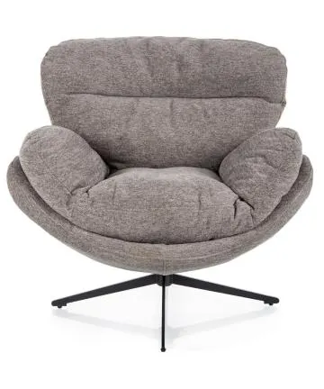 Fotel do salonu Florence Raven szary obracany