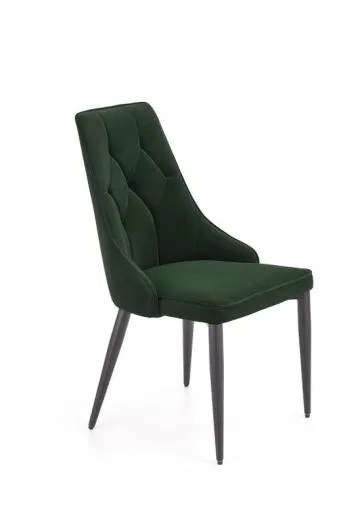 Krzesło tapicerowane K365 VELVET ciemno zielone