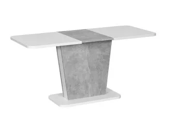 Stół CALIPSO 110(145)x68 biały mat/beton rozkładany