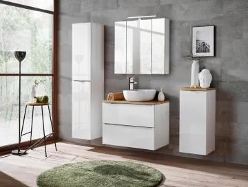 Szafka pod umywalkę MILANO / CAPRI 821 80 cm biała