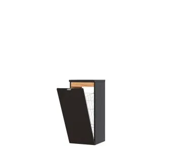 Szafka łazienkowa CAPRI 811 35 cm czarna mat z koszem
