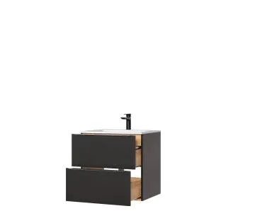 Szafka pod umywalkę CAPRI 820 60 cm czarna mat