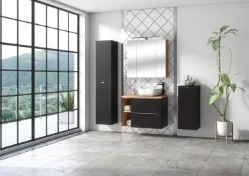 Szafka łazienkowa CAPRI 800 35 cm czarna mat