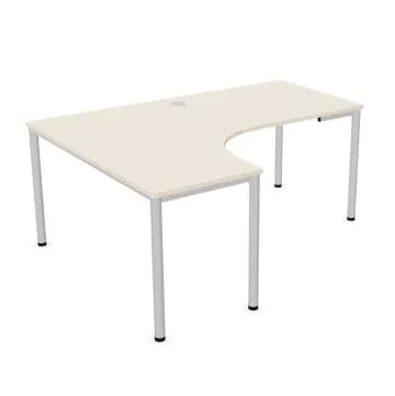 Biurko narożne EASY SPACE I-LEG LS 180x140cm kaszmirowe