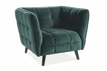 Fotel do salonu CASTELLO VELVET 1 zielony