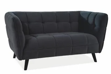 Sofa CASTELLO VELVET 2 czarna