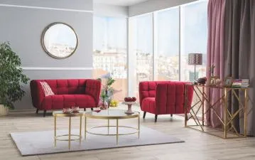 Sofa CASTELLO VELVET 2 bordowa