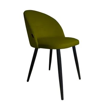 Krzesło CLAUDINE 1 BL VELVET oliwkowe