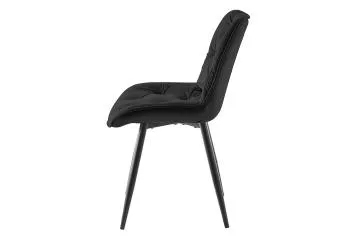 Krzesło tapicerowane CHERRY II VELVET czarne