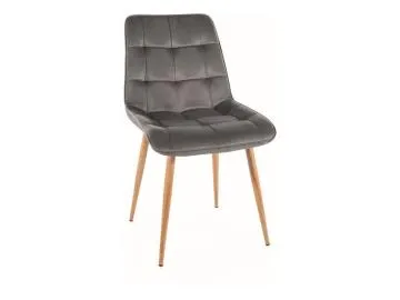 Krzesło tapicerowane CHIC D VELVET szare