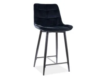 Hoker niski CHIC H-2 VELVET czarny - powystawowy