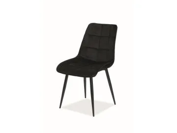 Zestaw krzeseł CHIC VELVET 4 szt czarne