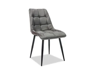 Zestaw krzeseł CHIC VELVET 4 szt szare