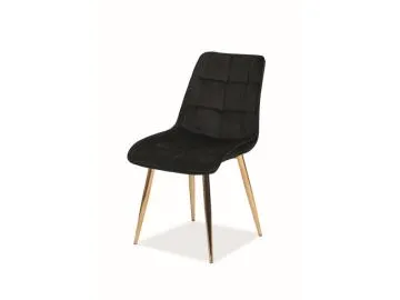 Krzesło CHIC VELVET GOLD czarne