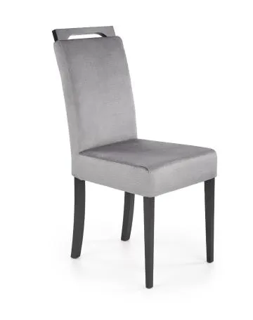 Krzesło tapicerowane CLARION 2 VELVET szare