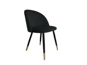 Krzesło CLAUDINE 1 VELVET GOLD czarne