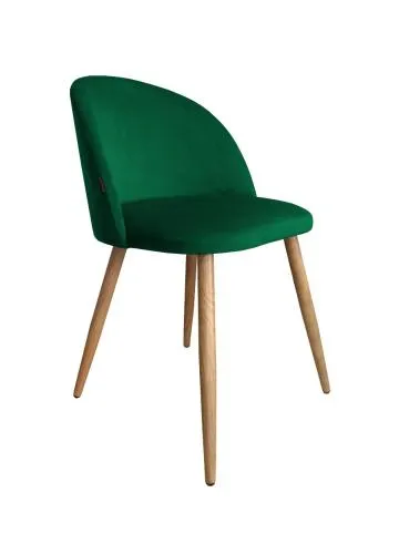 Krzesło CLAUDINE 2 VELVET zielone/dąb